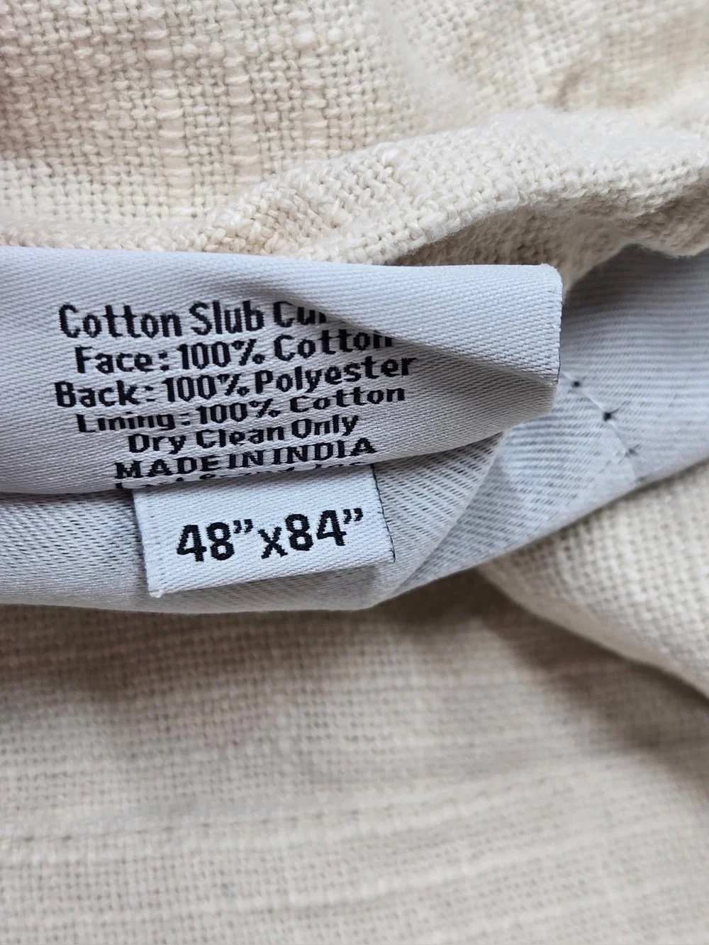 QUINCE Set Of 2 48x84 Cotton Slub Blackout Curtains 0774